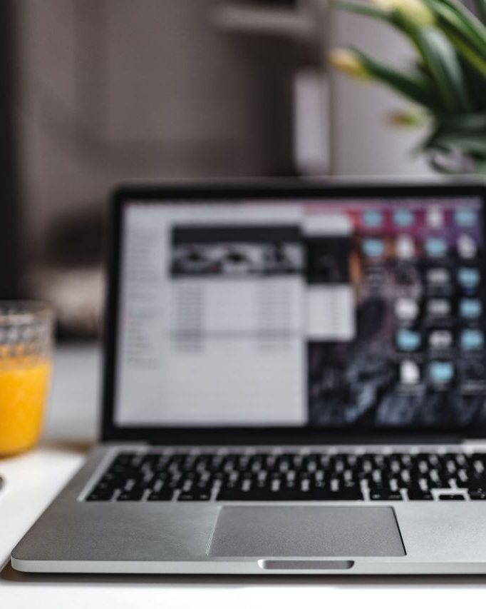 Workspace with laptop